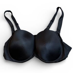 Soma Stunning Support Black Bra Women's 44D Smooth Full Coverage Underwire